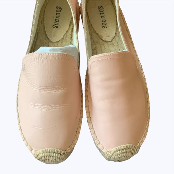 Soludos Pink Leather Smoking Espadrille SZ 7 - Picture 6 of 12